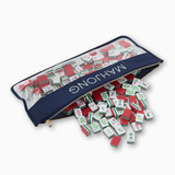Navy Bamboo Mahjong Bag | Oh My Mahjong