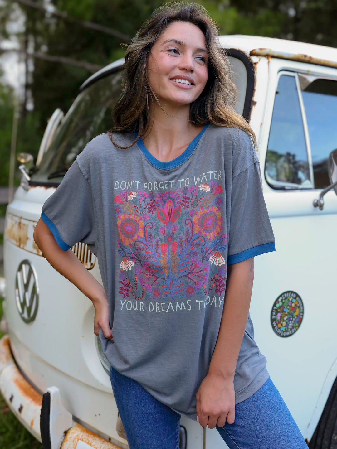 Water Your Dreams Ringer Tee Shirt | Natural Life