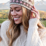 Intarsia Head Warmer - Pink Moose | Natural Life