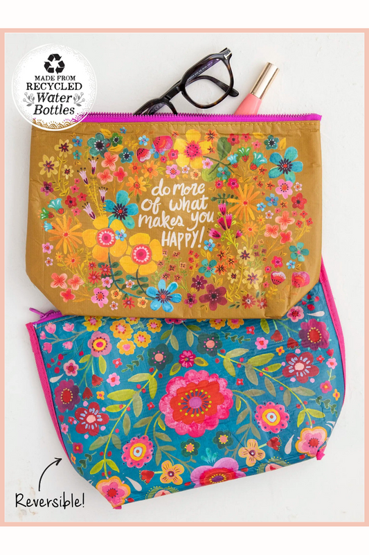 REVERSIBLE ZIP POUCH | MAKES YOU HAPPY