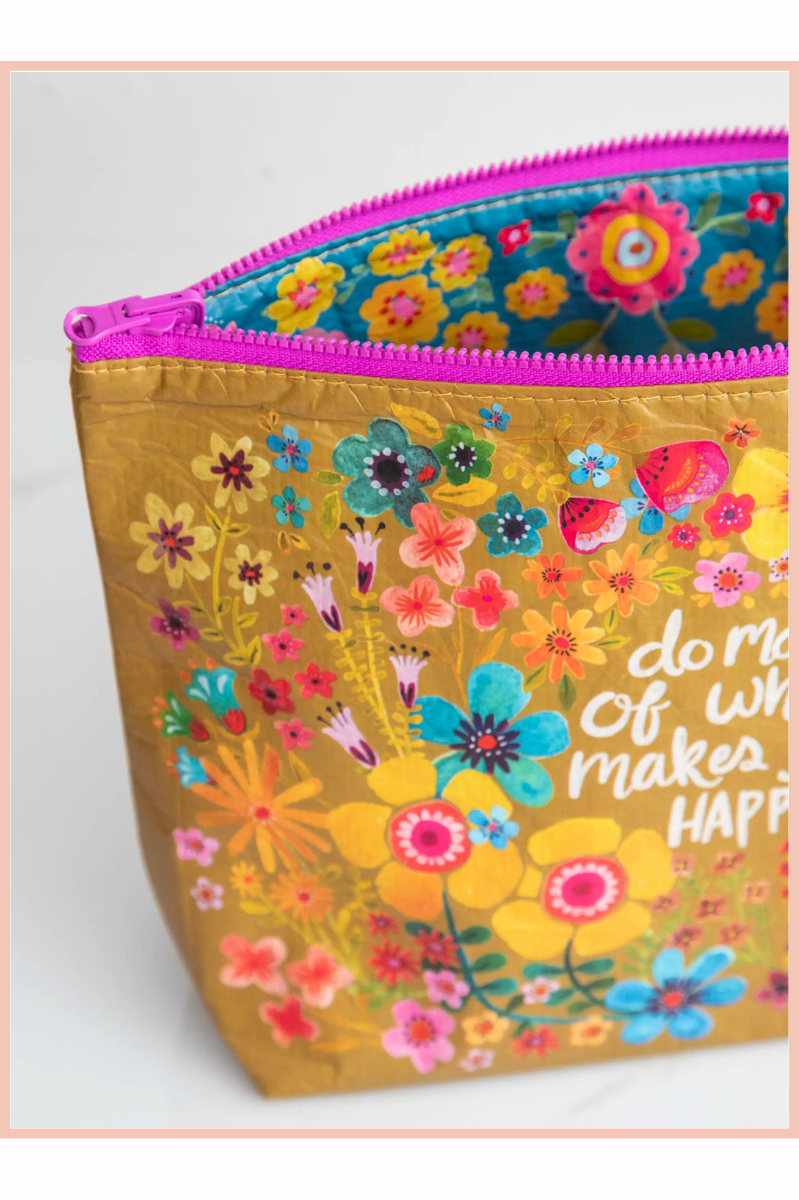 REVERSIBLE ZIP POUCH | MAKES YOU HAPPY