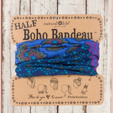 Half Boho Bandeau | Purple Teal Stripe