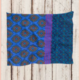 Half Boho Bandeau | Purple Teal Stripe