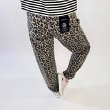 RISEN Slouchy Leopard Ankle Barrel Pants