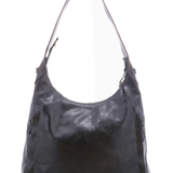 Dallas LTC Leather Shoulder Bag in Black Rustic | Bed|Stü