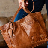 Explicit LTC Leather Tote Bag in Tan Dip Dye | Bed|Stü