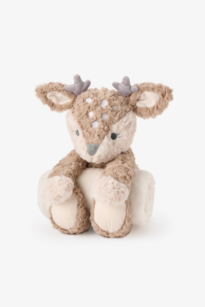 Bedtime Huggie Plush Toy with Blanket | Fawn
