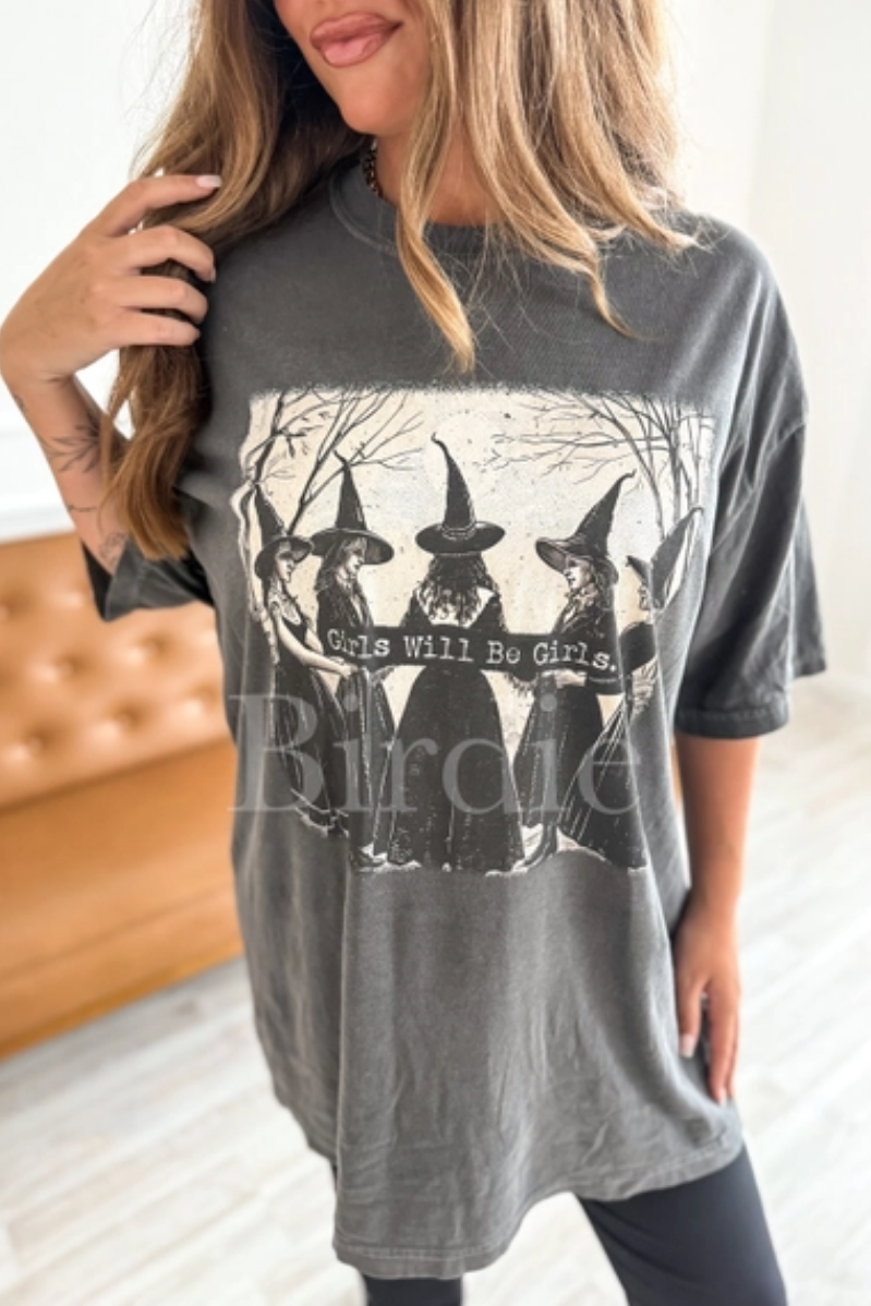 Girls Will Be Girls Halloween Graphic Tee