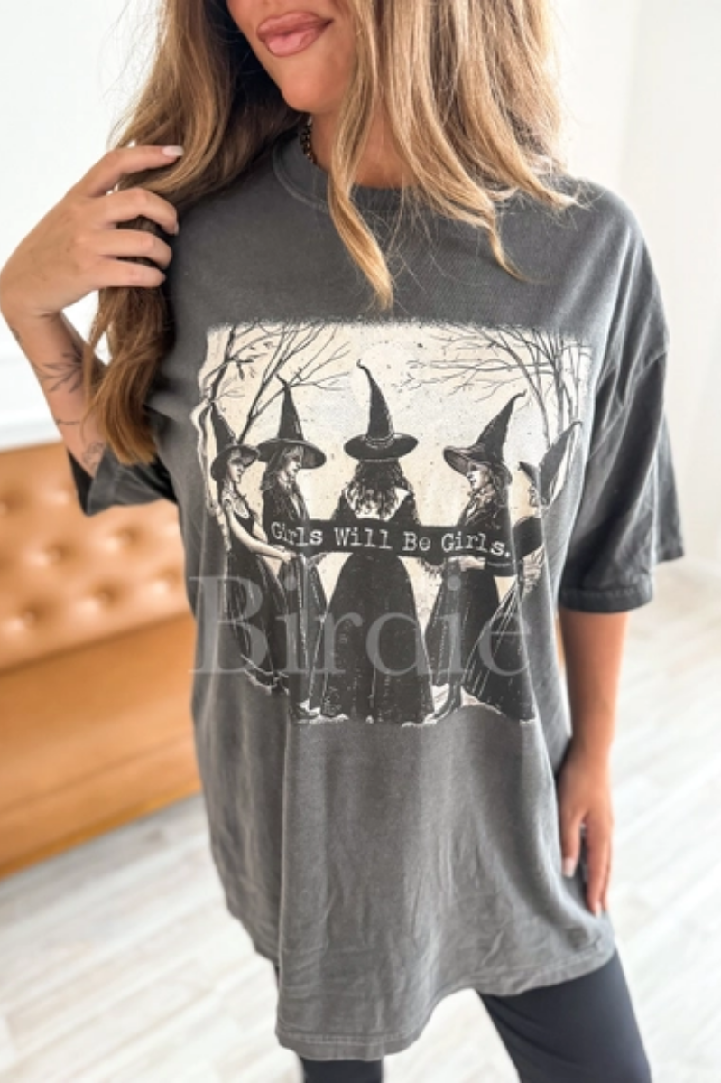 Girls Will Be Girls Halloween Graphic Tee