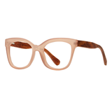 Eco-Sustainable Blue Light Readers | Nora | Blush/Walnut/Blue Light