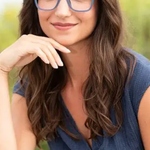 Eco-Sustainable Blue Light Readers | Sutter | Light Blue/Ivory Turquoise + Light Filtering 