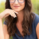 Eco-Sustainable Blue Light Readers | Sutter | Light Blue/Ivory Turquoise + Light Filtering 