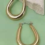 Bubbly Horseshoe Hoop Earrings | Gold
