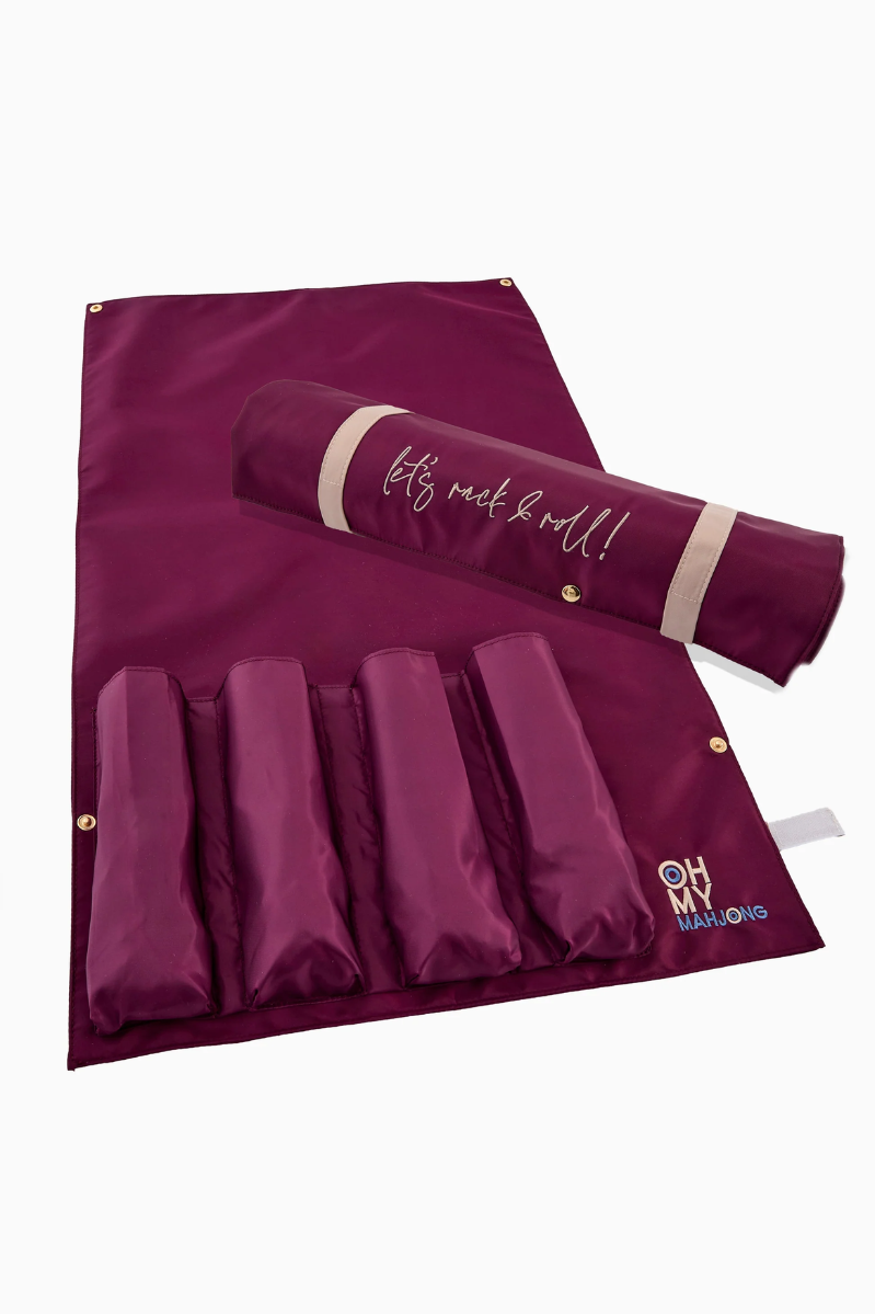 Burgundy Let's Rack & Roll Bag | Oh My Mahjong