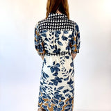 Wild Indigo Midi Dress