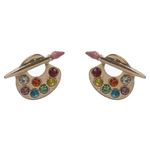 Paint Brush & Palette Teacher Earrings