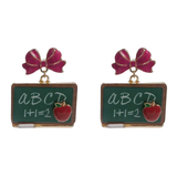ABC & Chalkboard Teacher Earrings