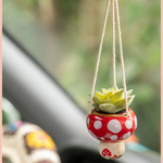 Faux Succulent Mushroom Car Charm | NATURAL LIFE