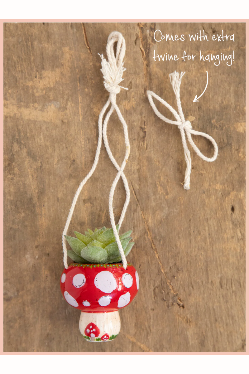 Faux Succulent Mushroom Car Charm | NATURAL LIFE