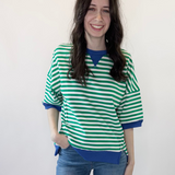 Oversized Stripe Casual Knit Top