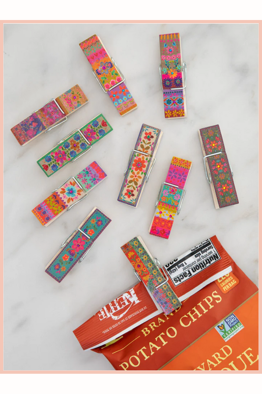 MAGNETIC HAPPY CLIPS, SET OF 10 | FOLK BORDERS