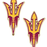Arizona State Sundevils Enamel Logo Stud Earrings Gold