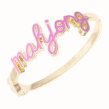 Mahjong Cursive Enamel Hinge Bangle