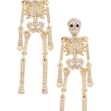 Spooky Pavé Skeleton Earrings