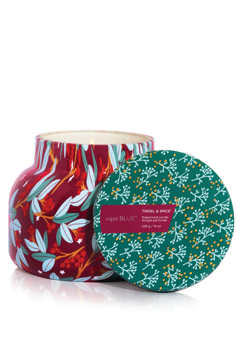 Holiday Pattern Play Candle | Tinsel & Spice