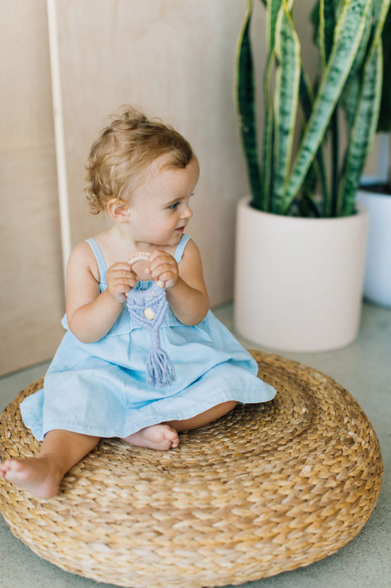 Celeste Macrame Teether + Bead