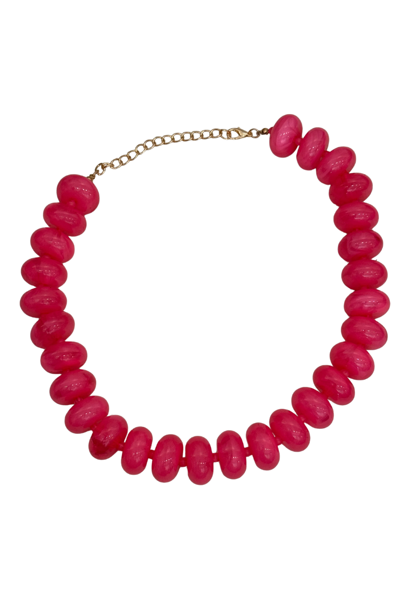 Color Crush Beaded Necklace | Hot Pink