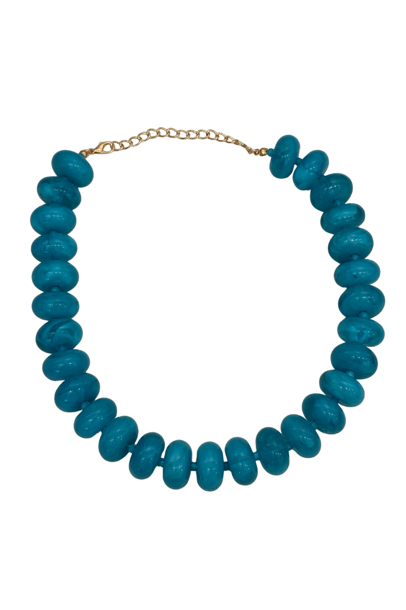 Color Crush Beaded Necklace | Turquoise Blue