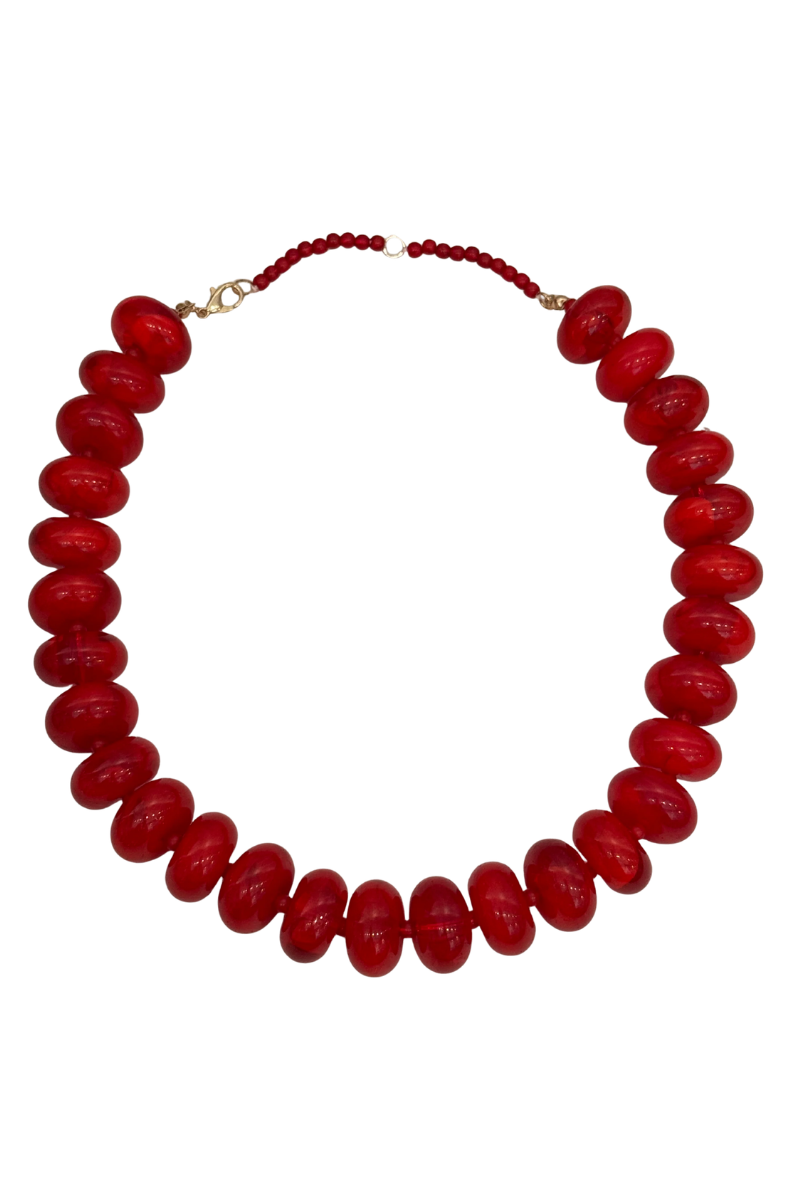 Color Crush Beaded Necklace | Red