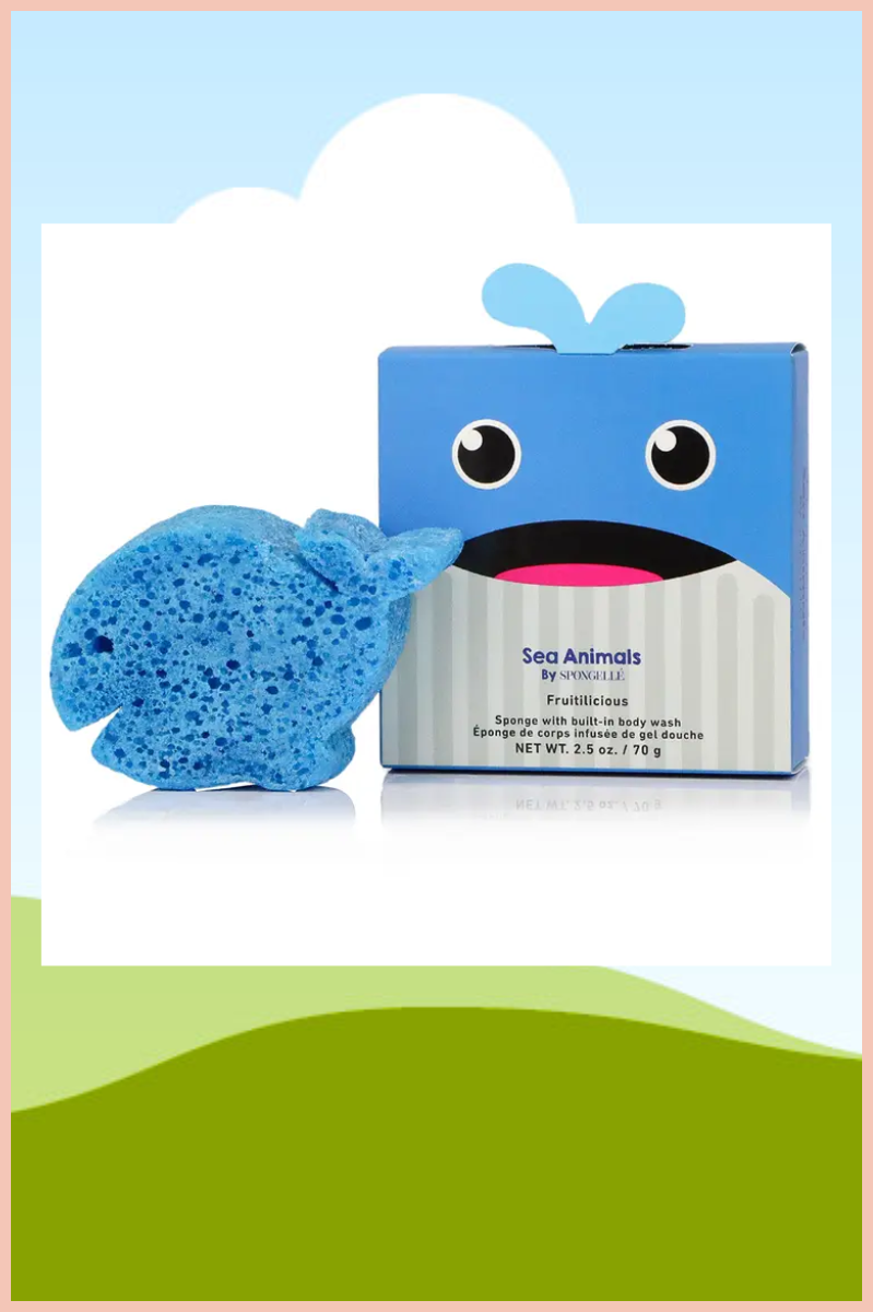 Sea Animals Bath Sponge + Built in Cleanser | Spongellé – The Boutique