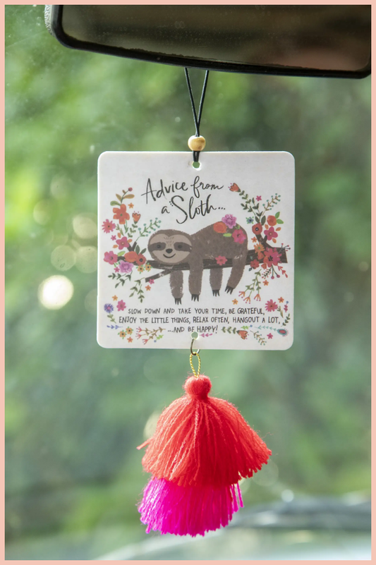 Advice From A Sloth Air Freshener | Natural Life