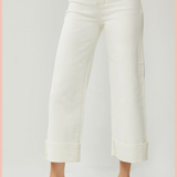 RISEN High Rise Ankle Cuffed Denim