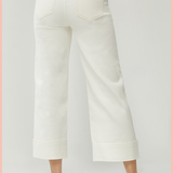 RISEN High Rise Ankle Cuffed Denim