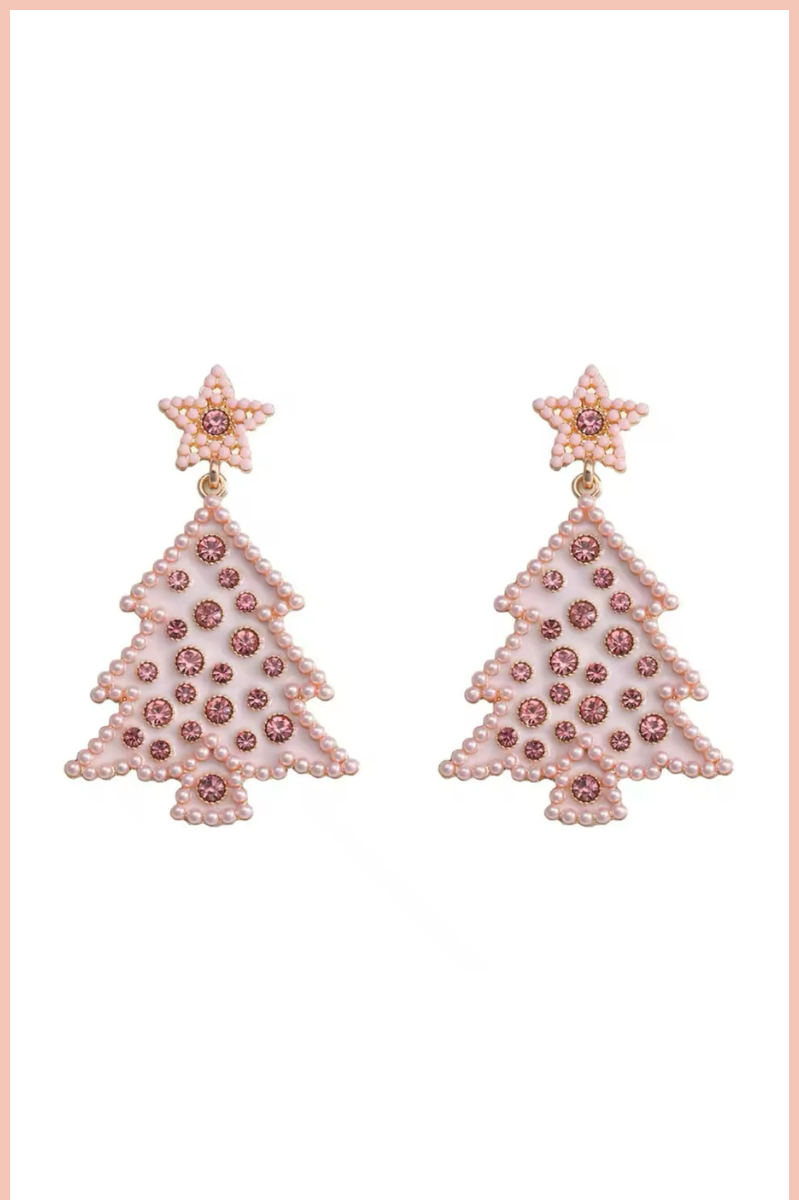 Pearl Christmas Tree Earrings