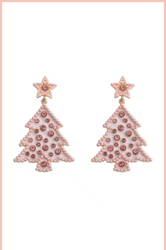 Pearl Christmas Tree Earrings