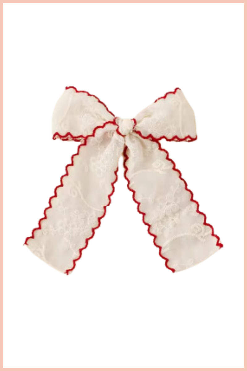 Red | Vintage Lace Bow