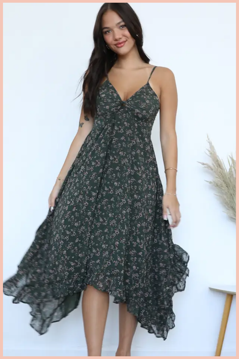 sheer layered dress Twist Front Sheer Layered Maxi Dress