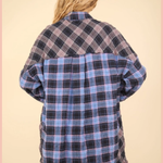 Contrast Plaid Casual Shirt Dress