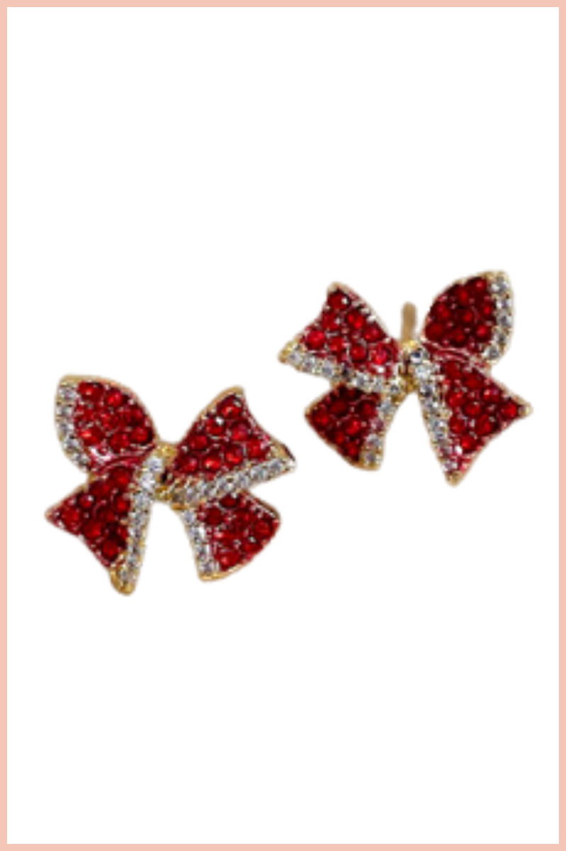 Santa Belt Bow Earrings