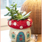 Mushroom Ceramic Planter | Natural Life