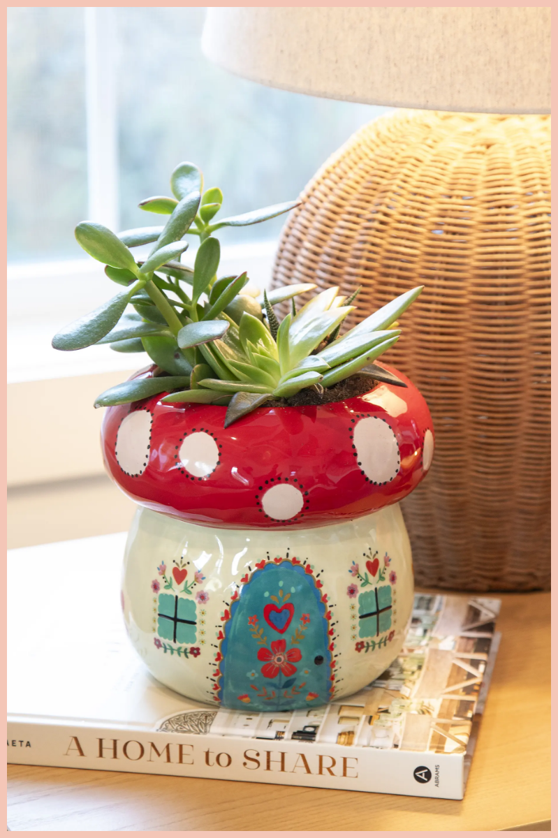 Mushroom Ceramic Planter | Natural Life