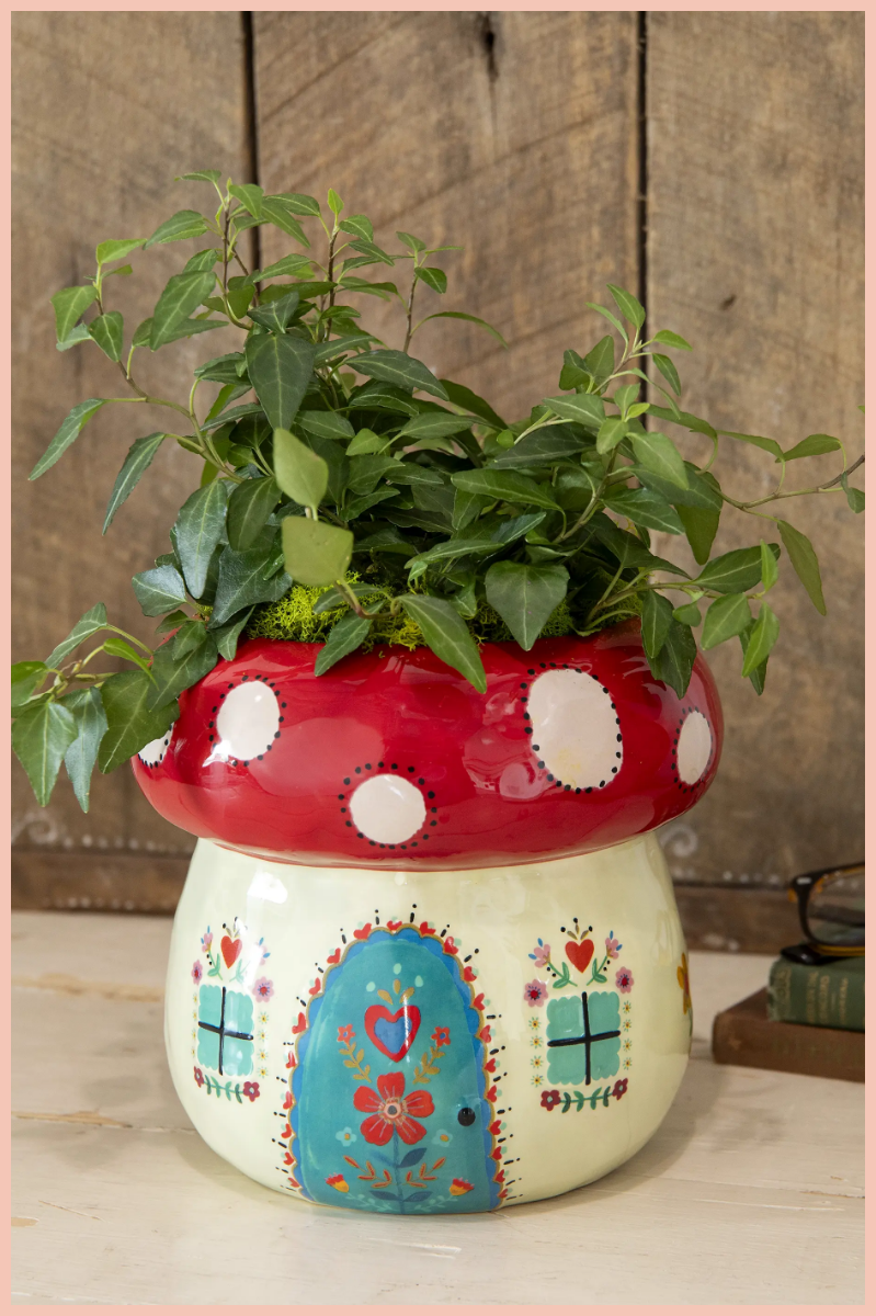 Mushroom Ceramic Planter | Natural Life