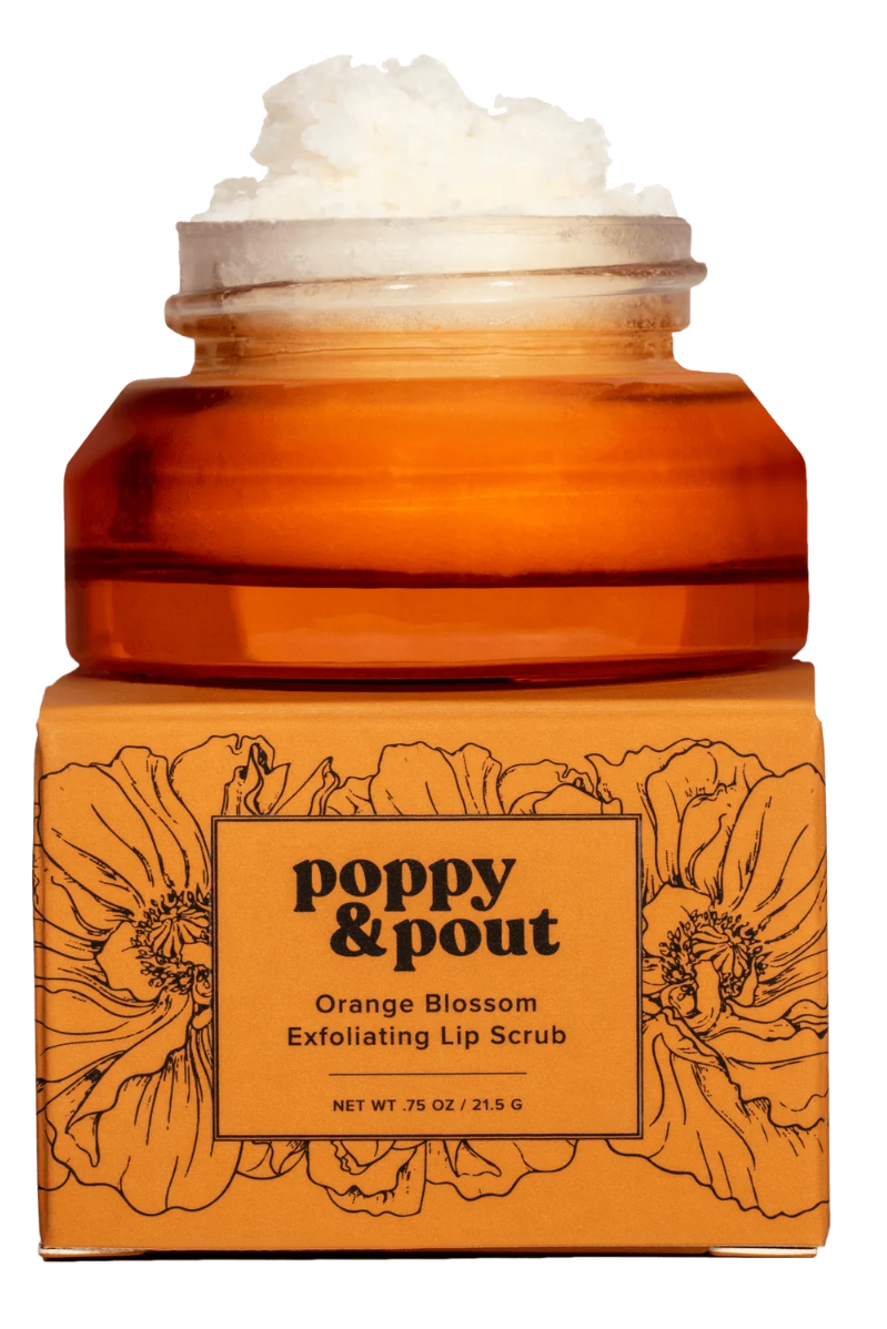 Poppy & Pout Flower Power Lip Scrub - ORANGE BLOSSOM