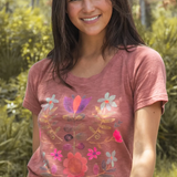 Rust Folk Flower Boho Tee | Natural Life