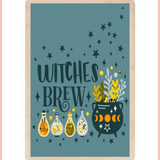 Witches Brew Wood Magnet