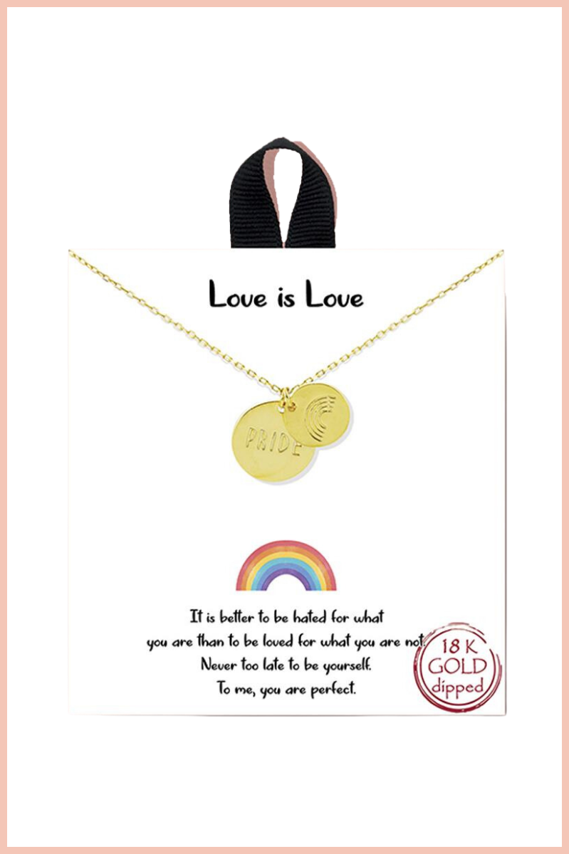 Love Is Love Coin Necklace